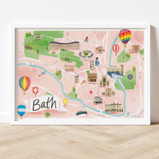 Illustrated Map of Bath